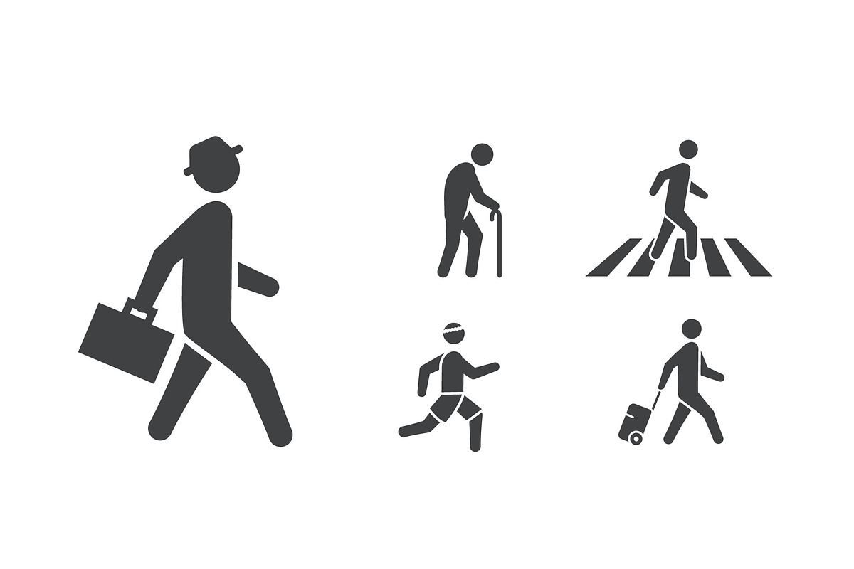 Pedestrian Pictogram Set preview 3