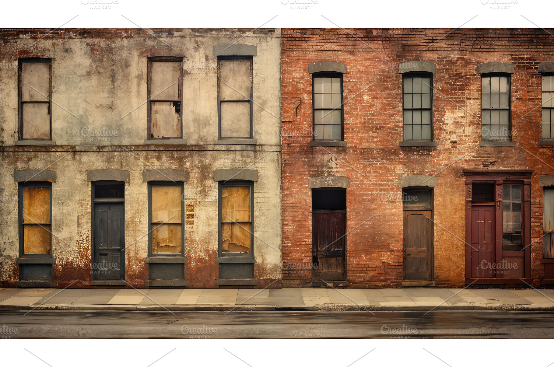 history old brick buildings ai, an Architecture Photo by pikepicture