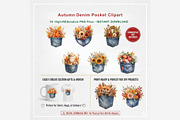 Autumn Denim Pocket Clipart Bundle, a Seasonal Illustration by Tanya Kart (Thumbnail 4 of 5)