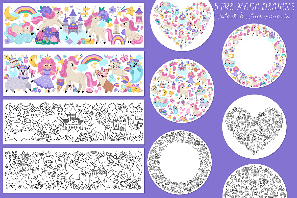 Unicorn fantasy clipart and designs, an Animal Illustration by Lexi Claus (Photo 6 of 9)