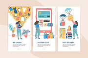 Online shopping stages banners, a Person Illustration by Good Studio (Thumbnail 1 of 2)