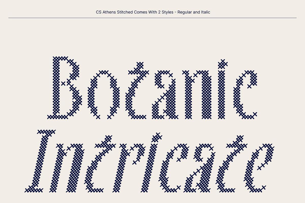 CS Athens Stitched, a Sans Serif Font by Craft Supply Co. (Photo 3 of 8)