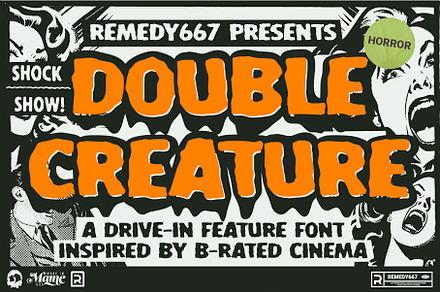 Double Creature - Layered Font