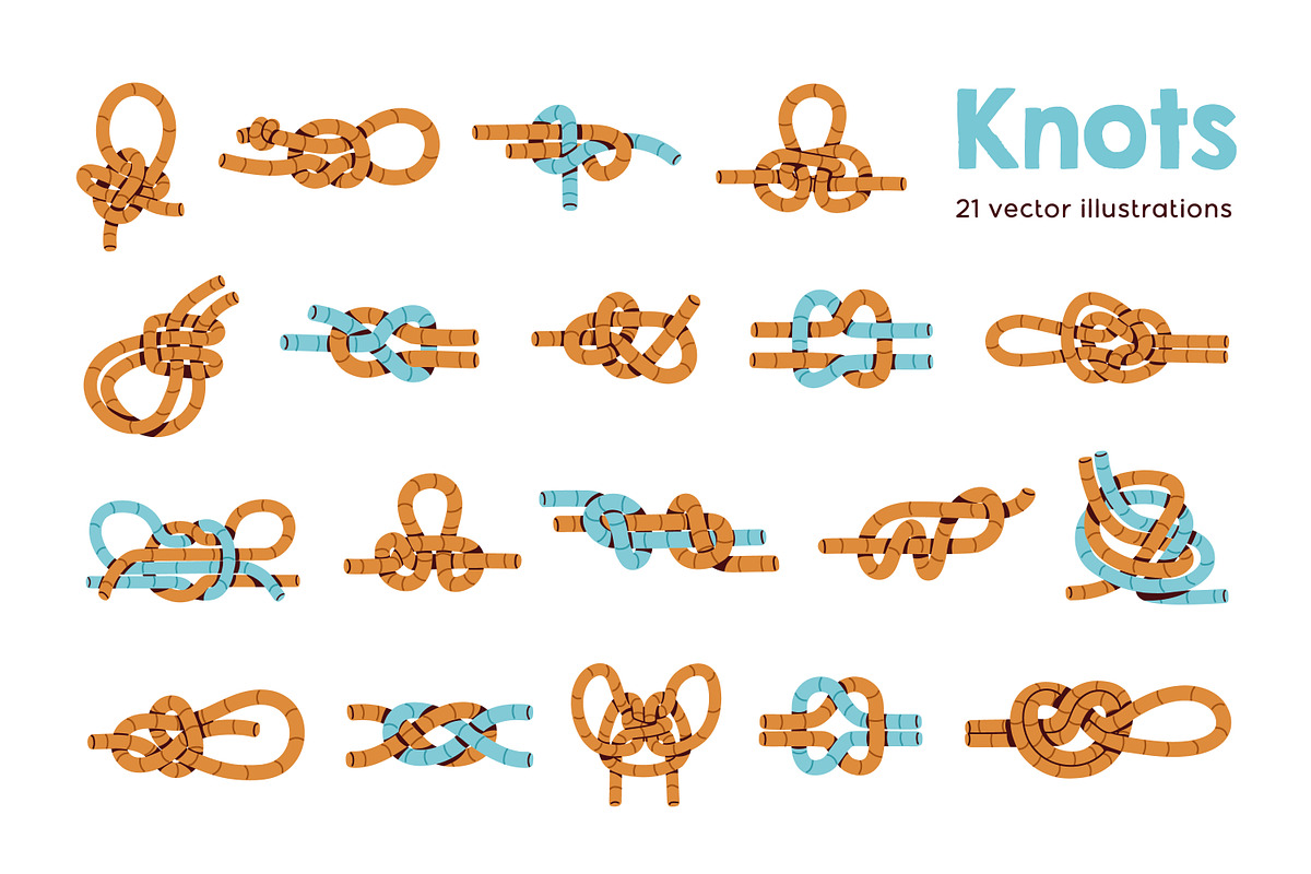 Knots, loops, tied ropes set, an Object Illustration by Good Studio (Photo 1 of 21)