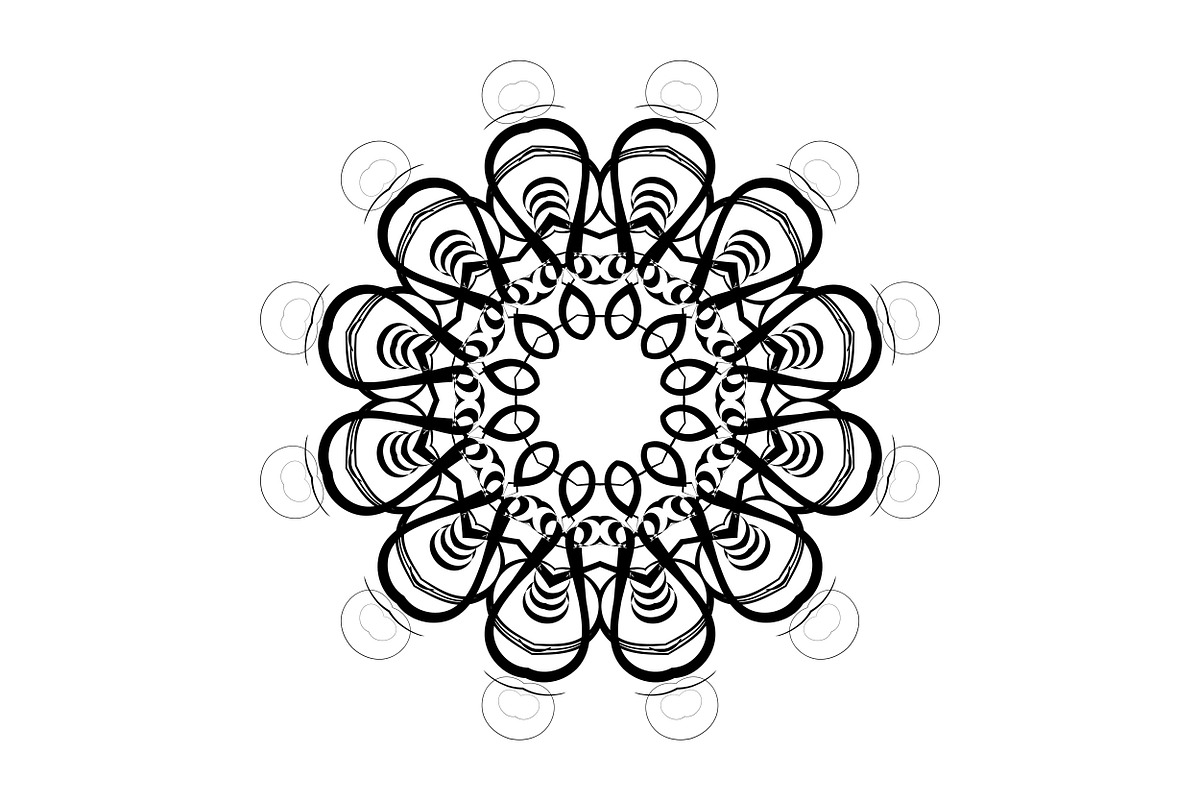 Elegant Mandala Line Art Collection, a Decorative Illustration by NJ Himel (Photo 95 of 101)