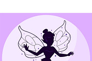 Magical Flat Fairy Silhouette, a Person Illustration by MISS CHATZ (Thumbnail 3 of 3)