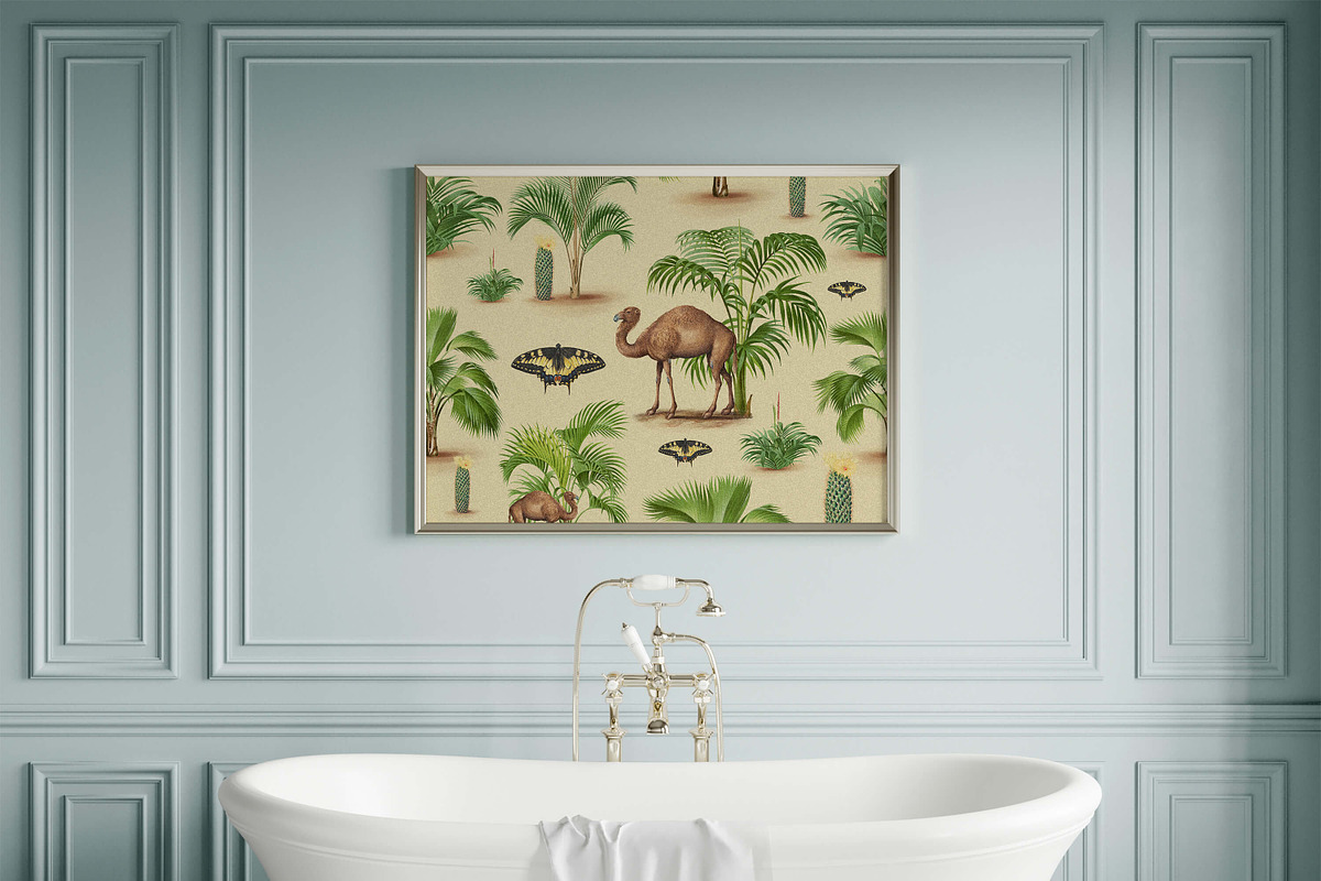 Saharan Oasis Seamless Pattern, a Pattern Graphic by PrintyleStudio