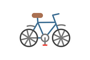 Bike Flat Icon, a Duotone Icon by Pexelpy
