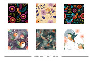 Hummingbird Retro Art Style Patterns, a Pattern Graphic by karenfoleyphoto (Thumbnail 6 of 11)
