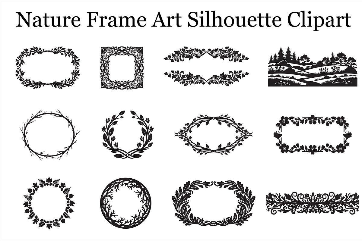 Decorative Nature Frame Silhouettem, a Graphic by BIPLOB EXPERT (Photo 1 of 13)
