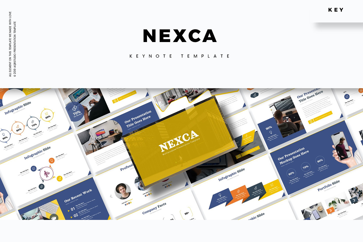 Nexca - Keynote Template, a Presentation Template by AQR Studio