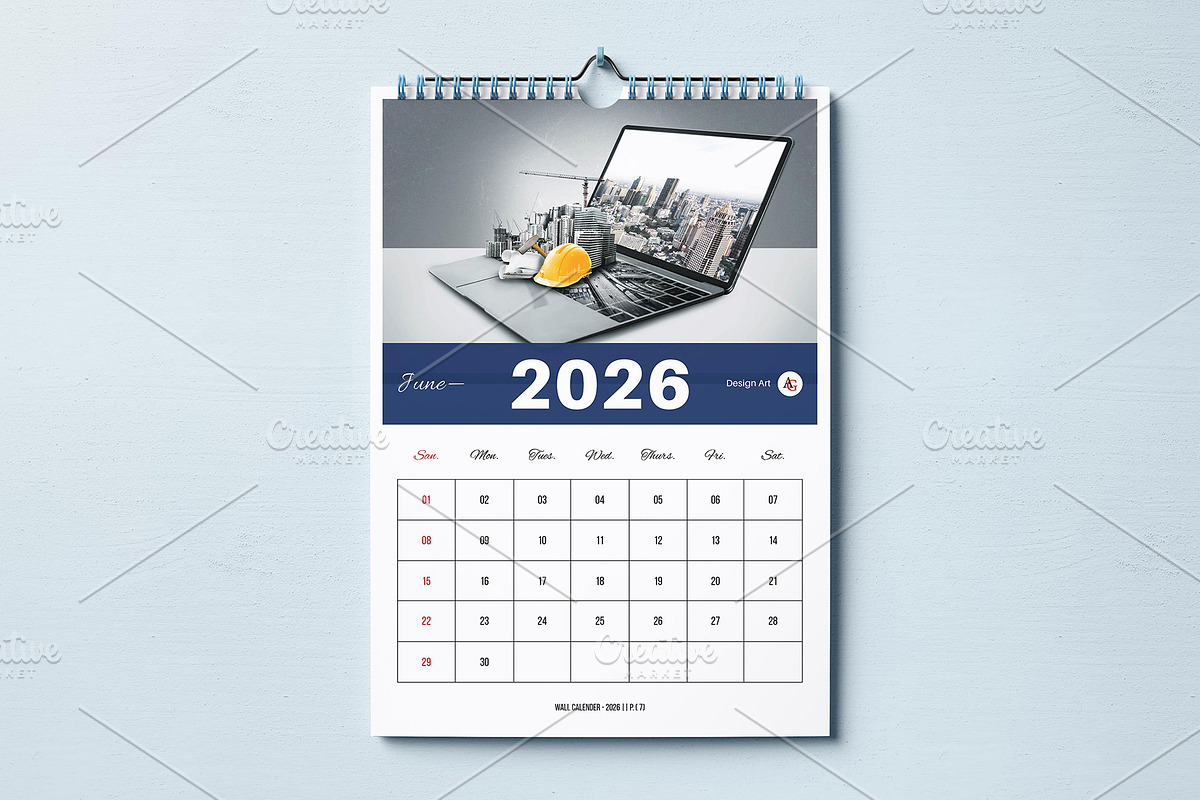 Digital Wall Calendar 26/27 Template, a Brochure Template by GoldenGrid Studio (Photo 7 of 16)