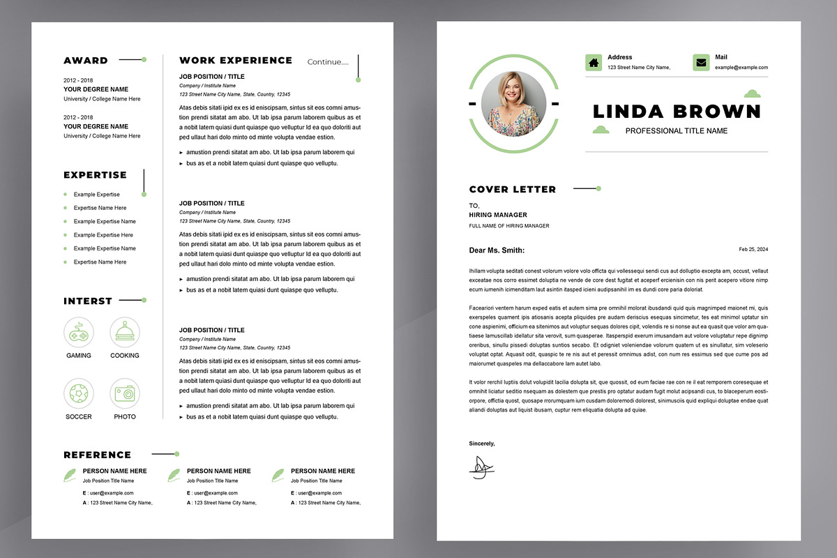 Clean Resume CV, a Resume Template by ContestDesign (Photo 2 of 3)