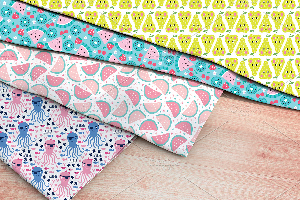 20 summer seamless patterns, a Pattern Graphic by Larienn graphic design (Photo 5 of 6)