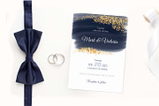 Indigo & Gold Brush strokes and spla, a Texture Graphic by My Wondercolor (Thumbnail 6 of 7)