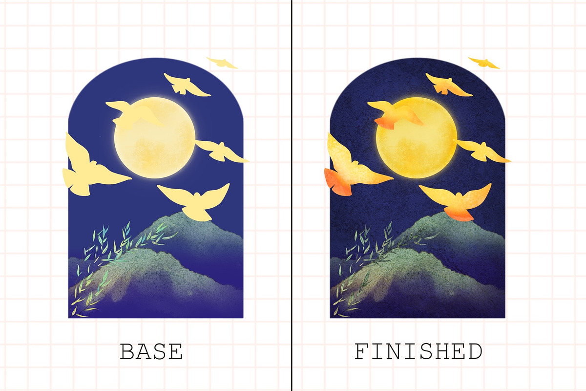 Grunge Texture Brushes For Procreate, a Brush Add-On by Pawsitively Aesthetic (Photo 8 of 9)