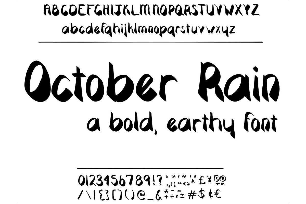 Font October Rain Earthy Autumn Bold, a Sans Serif Font by PageLightStudios (Photo 4 of 4)