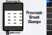 Hipster Moustaches Set 1 Procreate, a Brush Add-On by Disasterology Ink (Thumbnail 3 of 10)