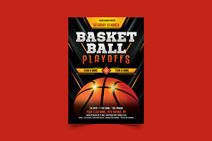 Basketball Playoffs, a Flyer Template by DesignWorkz