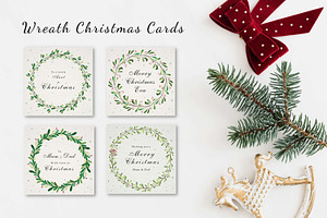 8 Wreath Christmas Cards Canva