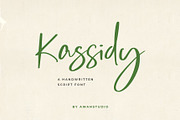 Kassidy A Handwritten Script Font, a Script Font by Awanstudio (Thumbnail 1 of 8)