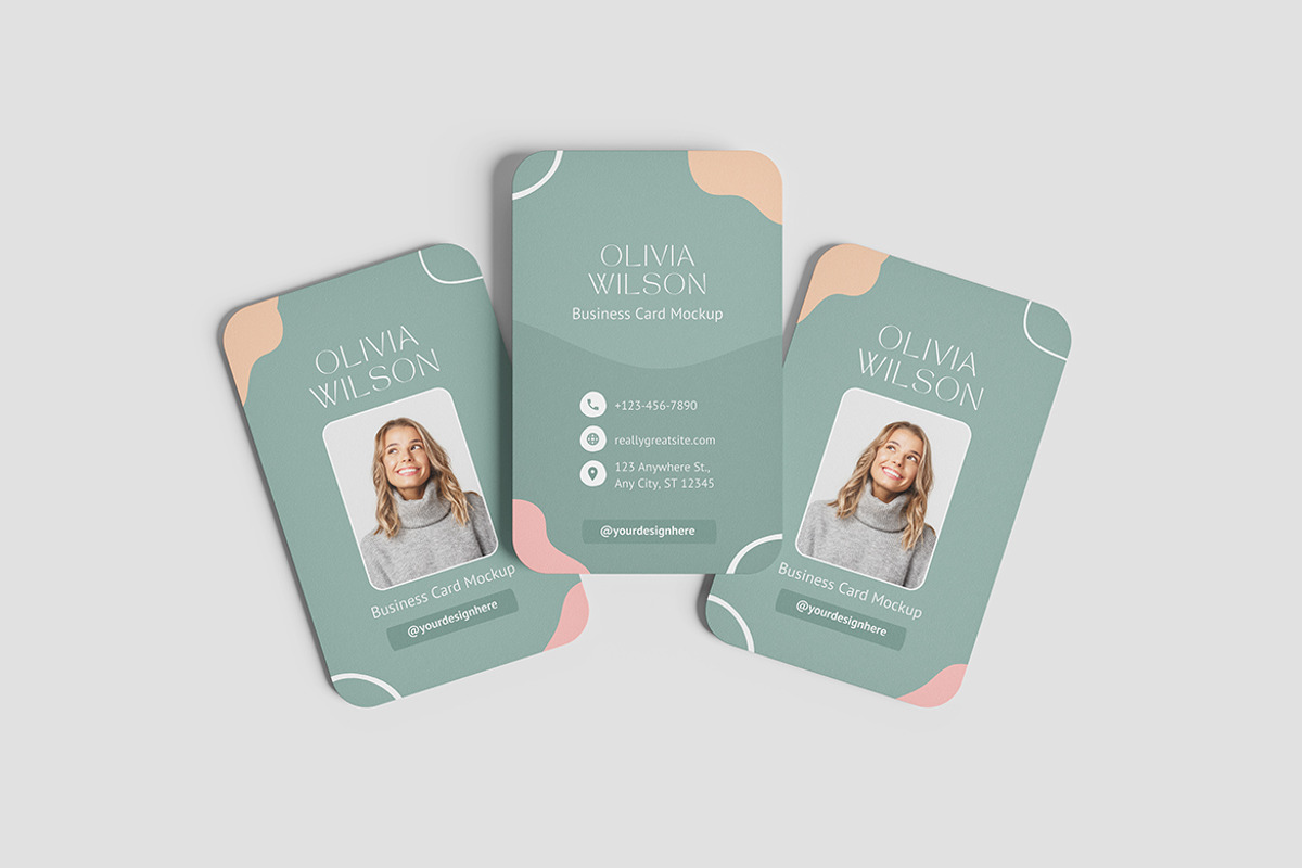 Vertical Business Card Mockup, a Product Mockup by MrLetters (Photo 3 of 5)