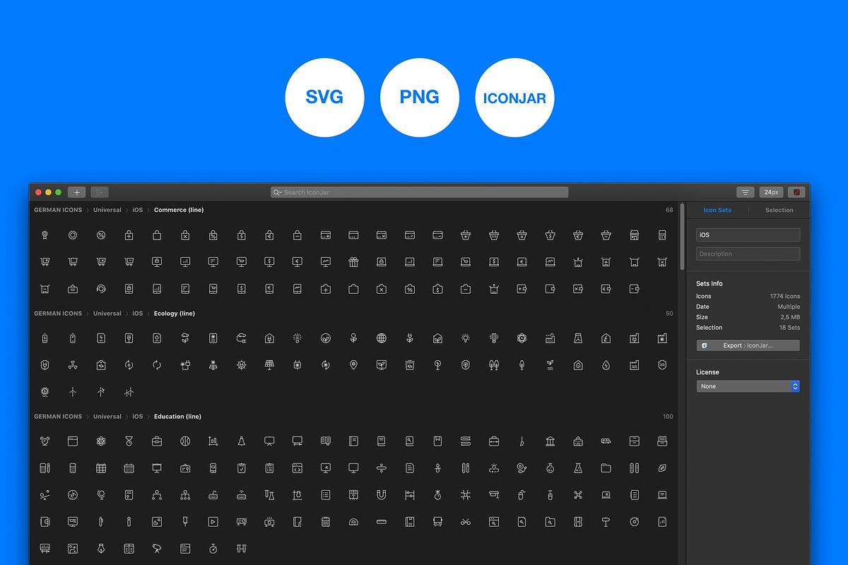 Icon bundle – Made for iOS, an Outline Icon by IconUncle (Photo 7 of 7)