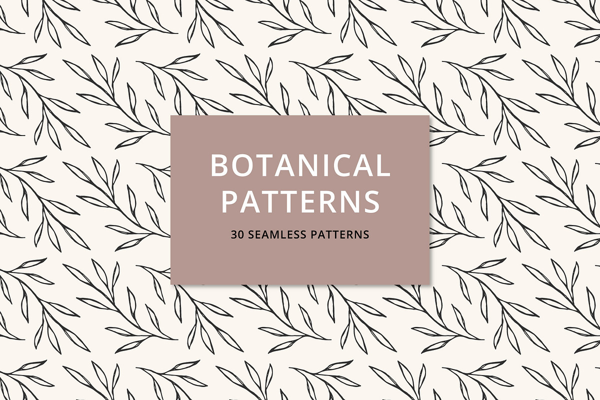 30 Botanical patterns, a Pattern Graphic by Anatartan Design (Photo 1 of 6)