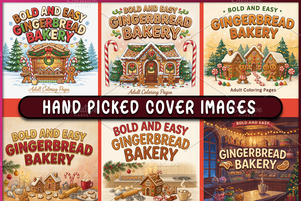 Bold and Easy Gingerbread Bakery, a Seasonal Illustration by Ink Gallery (Photo 3 of 4)