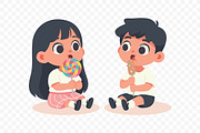 Cute Children with Lollipop Candy, a Person Illustration by Partikusi Design (Thumbnail 3 of 3)