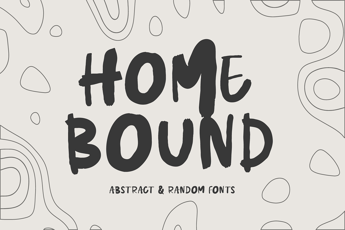 Homebound - Abstract Fonts, a Font by Crump Hand (Photo 1 of 6)