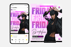 Friday Club Party – Instagram PSD