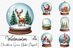 Christmas Snow Globe Sublimation Cli, an Illustration by CrexoraLab