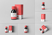 Supplement Bottle & Box Mock-up, a Packaging Mockup by BLISS DESIGN (Thumbnail 1 of 4)