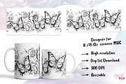 Butterflies design mug 11oz 15oz, a Graphic by TumblerArtDS (Thumbnail 2 of 4)