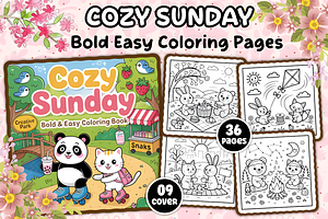 Cozy Sunday Bold & Easy Coloring