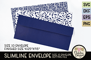 Slimline Size 10 Envelope SVG, an Invitation Template by Clikchic Designs (Thumbnail 1 of 4)