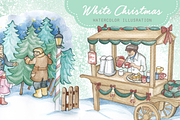White Christmas Clipart Images, an Illustration by Whimseez (Thumbnail 2 of 5)
