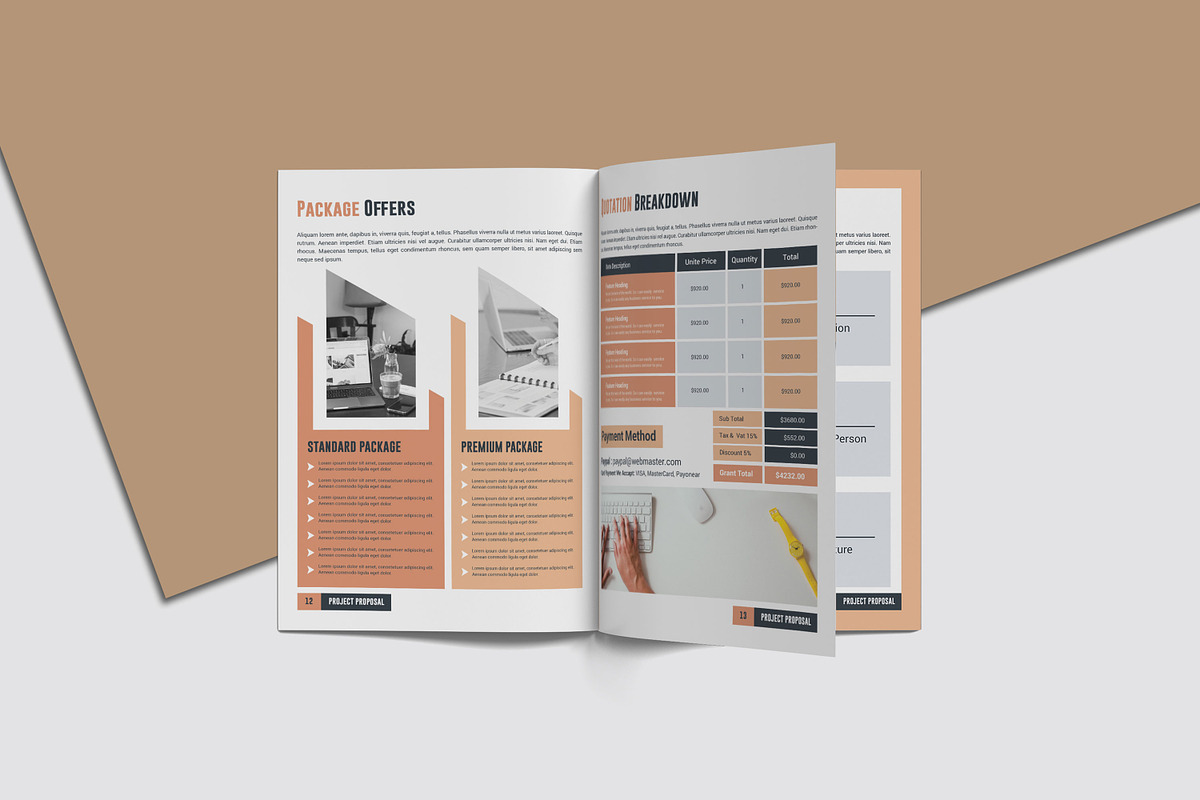 project proposal template, a Brochure Template by Ultimate Template Shop (Photo 7 of 9)