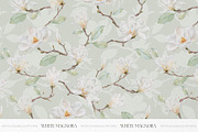 Watercolor White Magnolia Mijelo, a Pattern Graphic by Alisa Fimen Design (Thumbnail 10 of 12)