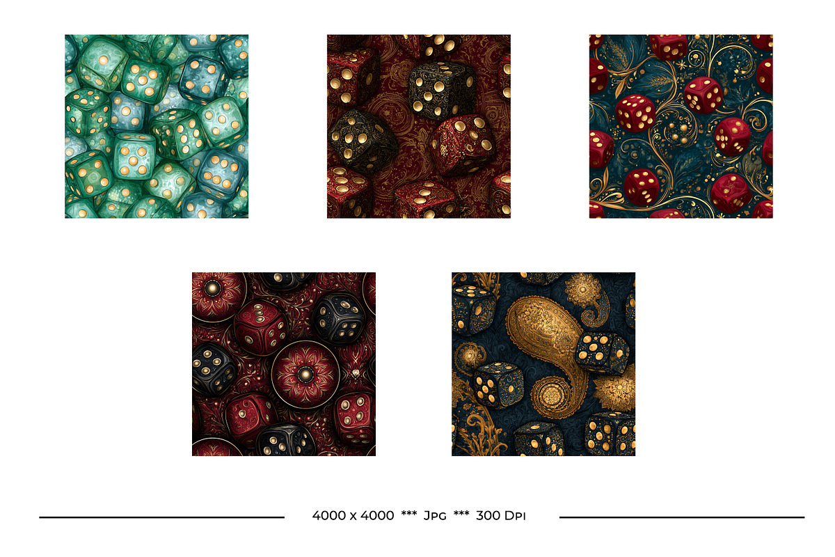 Dice Retro Art Style Patterns, a Pattern Graphic by karenfoleyphoto (Photo 10 of 10)
