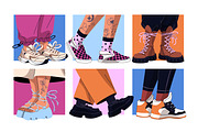 Modern shoes set, product cards, an Object Illustration by PaperTrident (Thumbnail 1 of 4)