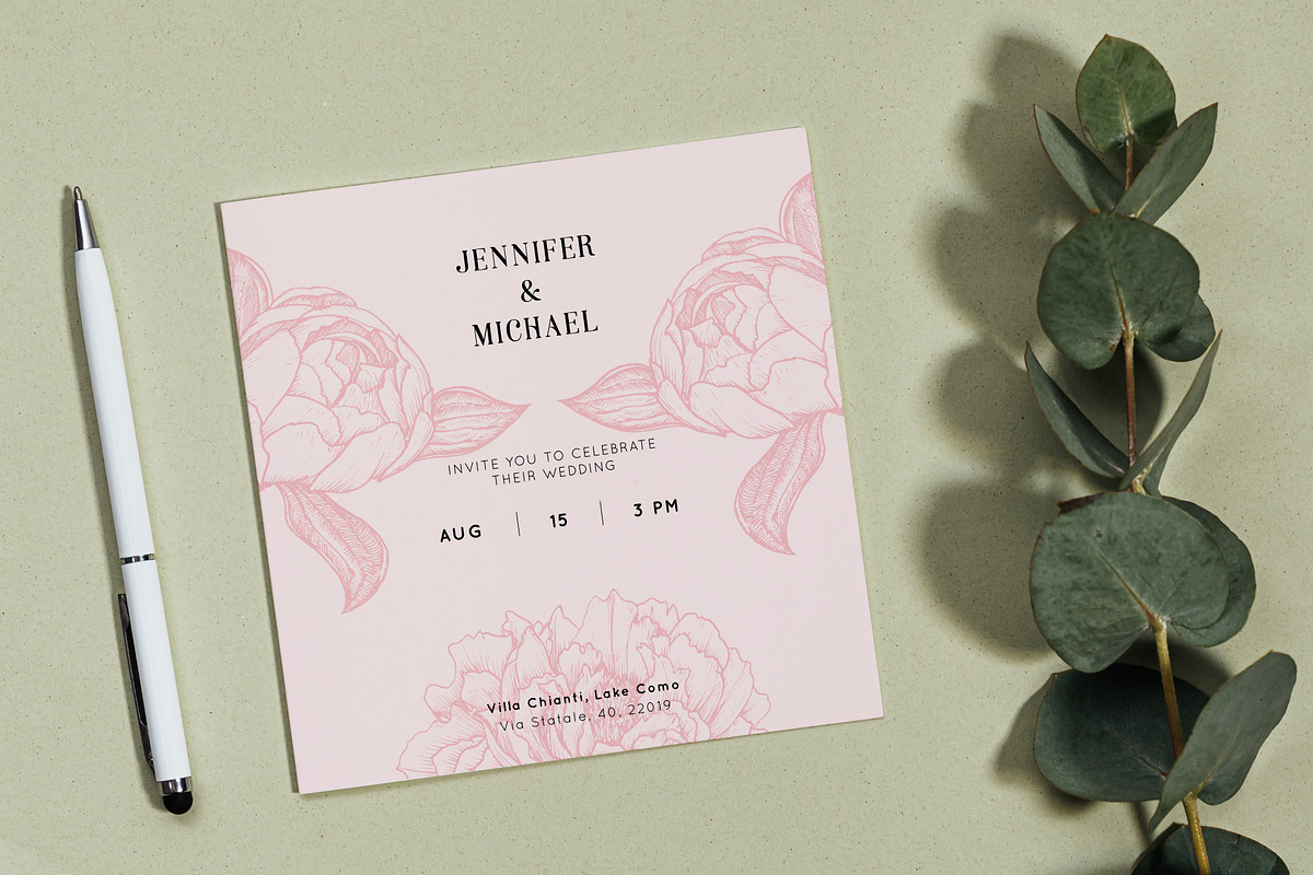 Peony illustrations | invitations, an Illustration by Chewie Co (Photo 10 of 13)