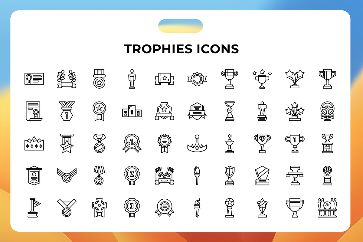 Trophies Icons, an Icon by Wencory