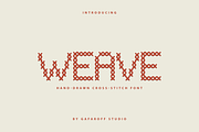 Weave | Cross Stitch Font, a Handwritten Font by gafaroff studio (Thumbnail 1 of 4)