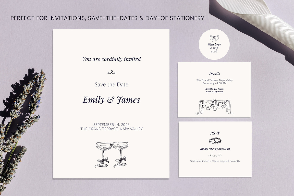 Hand-Drawn Wedding Clipart, an Object Graphic by Imageblend (Photo 3 of 5)