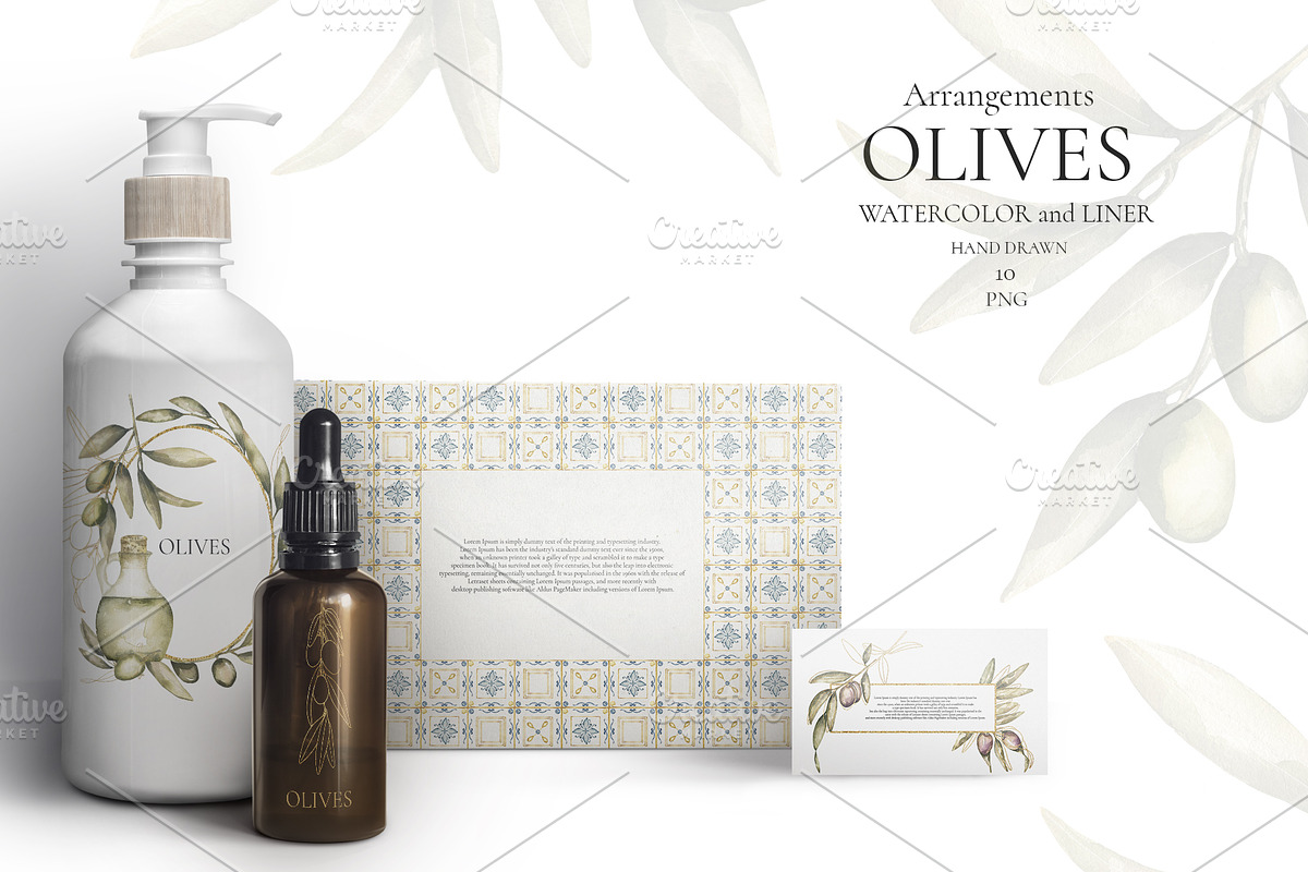 Watercolor Olives collection, a Graphic by MayaNavits (Photo 3 of 25)