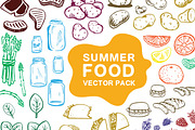 Summer Foods Vector Pack, a Food Illustration by Flavor Graphics (Thumbnail 1 of 2)