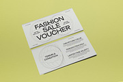 Gray Minimalism Fashion Sale Voucher, a Card Template by graphicook (Thumbnail 2 of 3)