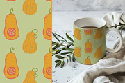 Autumn Pumpkins patterns & clipart, a Seasonal Illustration by Carpet Tapete Pretzel (Thumbnail 8 of 11)